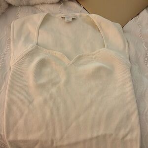 House of Harlow 1960 Cream Ribbed Bustier Camisole